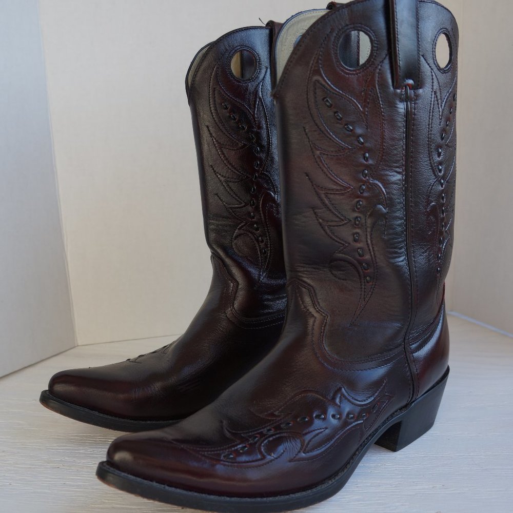 Durango Dragon Black Cherry Cowboy Boots Sz 11 EE